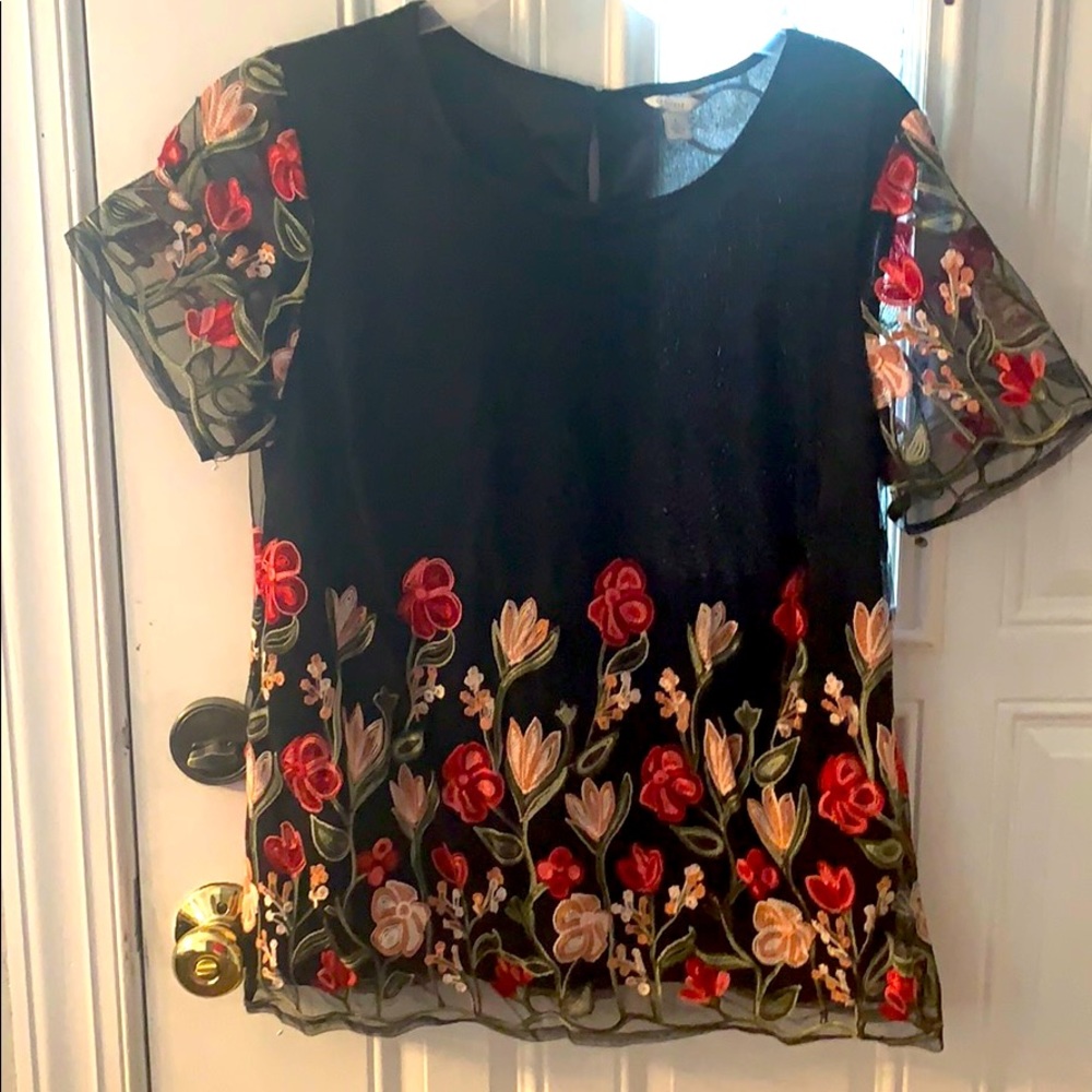 Blouse with floral
